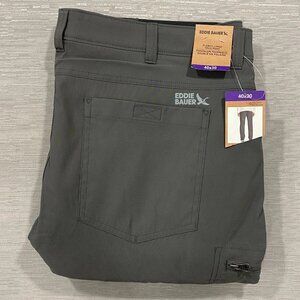 Eddie Bauer Fleece Lined Tech Pants Mens 40 x 30 Gray Water Repellent Insulated
